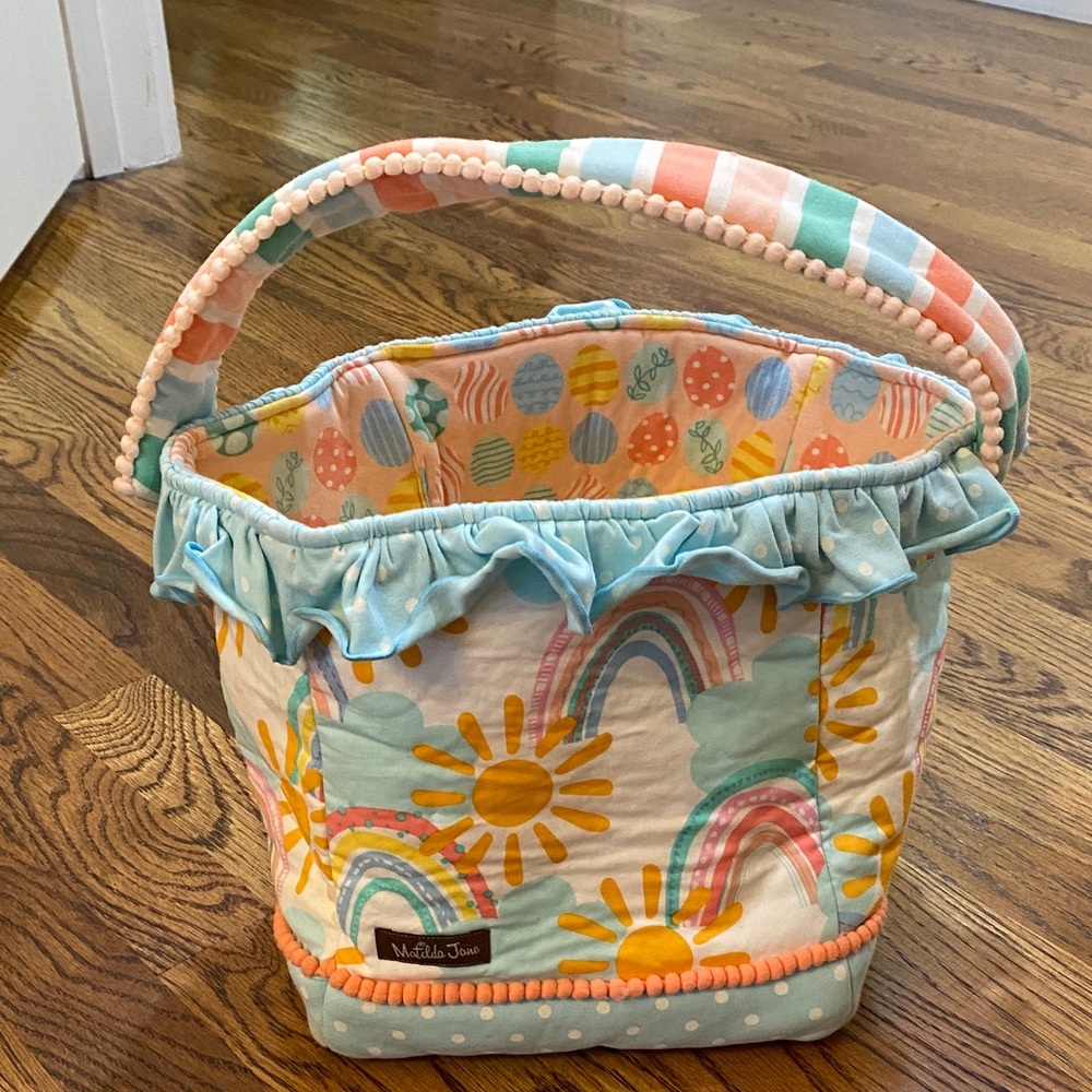 Sunshine Rainbow Quilted Easter Basket - Multicolor